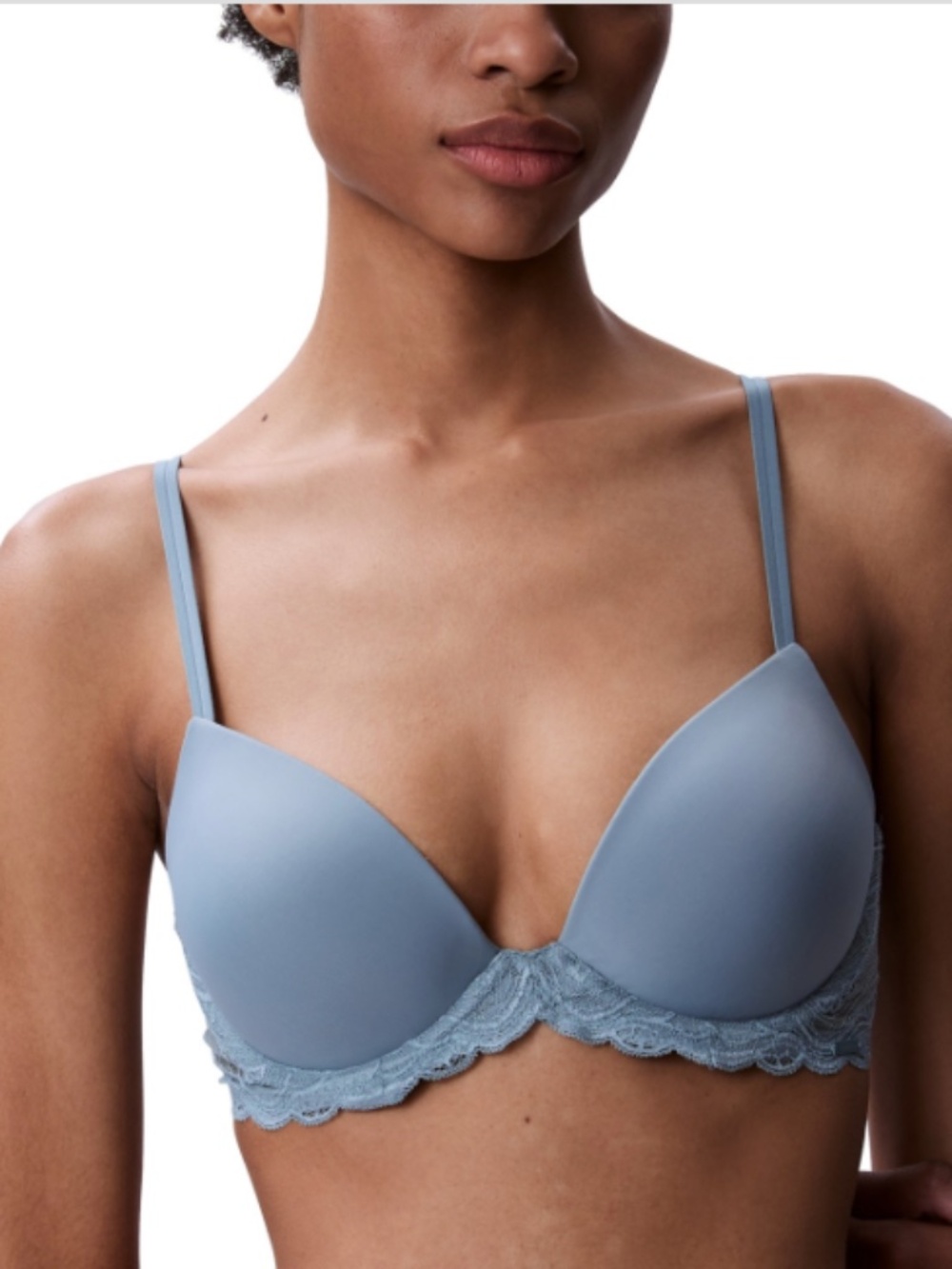 Calvin Klein Women's Sensual Stretch Lace Lift Demi Bra QF8122 - Lead